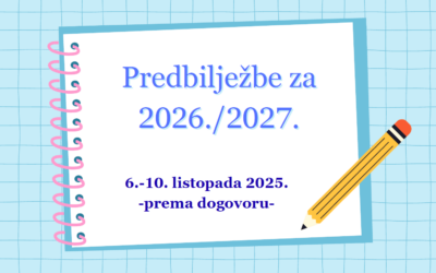 NAJAVA PREDBILJEŽBI ZA IDUĆU ŠKOLSKU GODINU