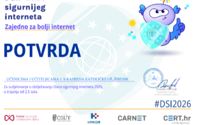 UČENICI 1.B RAZREDA OBILJEŽILI DAN SIGURNIJEG INTERNETA 2026.