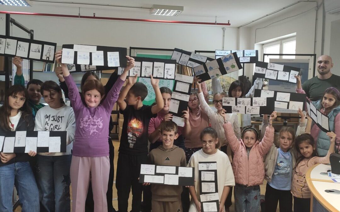 MALI KNJIŽNIČARI NA RADIONICI STRIPA